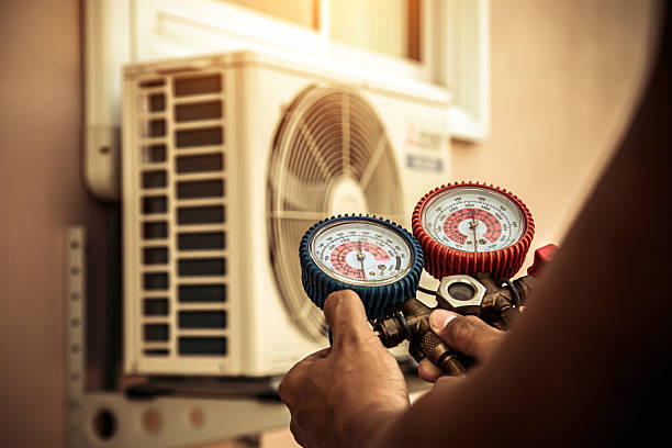 Professional Hvac technician working in Morrisville, NC